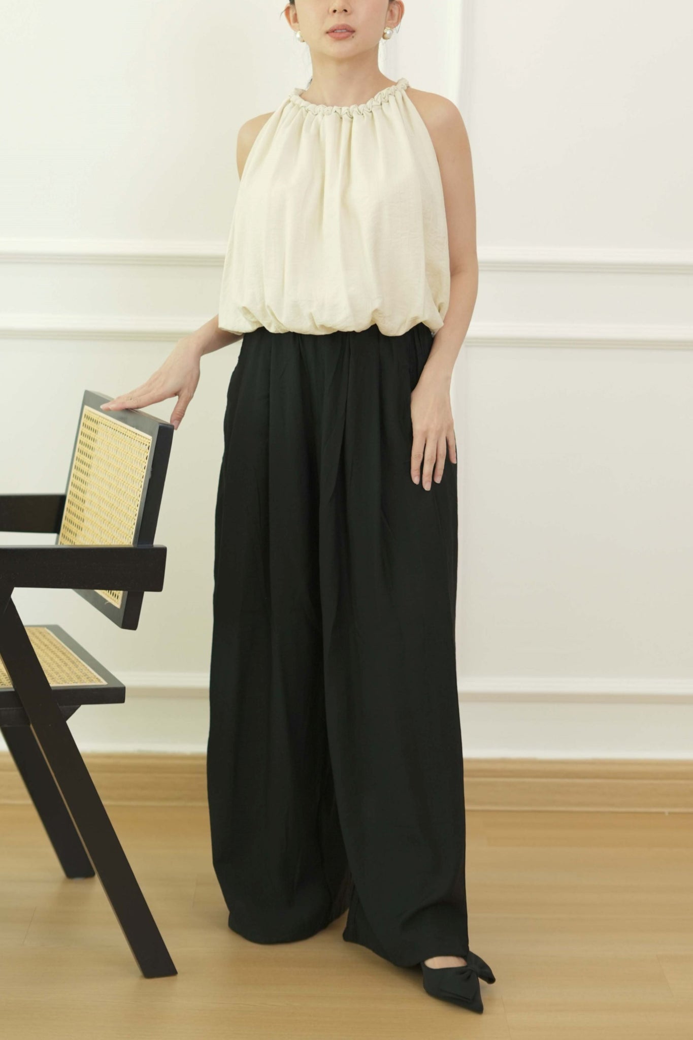 High Waist Straight Trousers